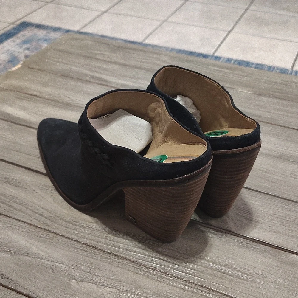New Sam Edelman Alison Leather Mules In Black Size Woman's 8